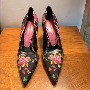 BCBG Black Floral Women's Heels